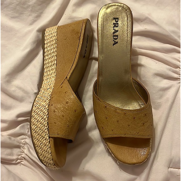 Prada Wedge Sandals - Picture 1 of 3